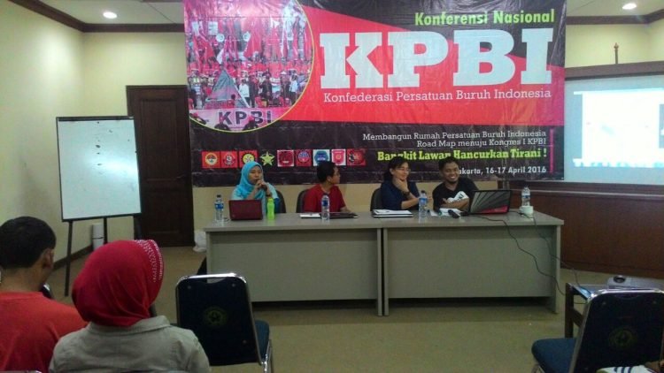"Diskusi Dampak TPP Terhadap Buruh Bersama
KPBI, di Jakarta, 16 April 2016".