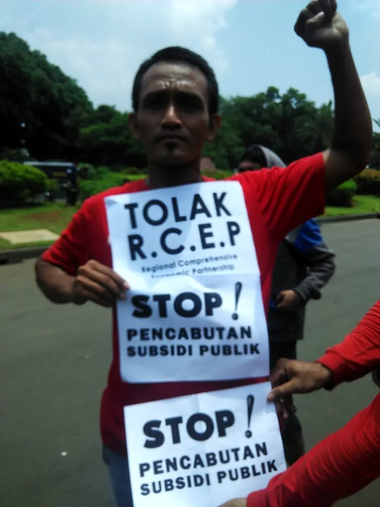 Aksi Buruh Tolak Pasar Bebas 2017