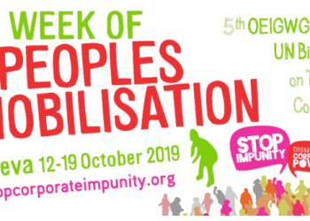 SAVE THE DATE! WEEK OF PEOPLES MOBILISATION (12-19 OCTOBER 2019) GLOBAL CAMPAIGN