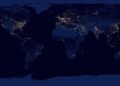 world, world map, map, satellite image, continents, satellite map, earth, night, dark